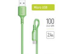 COLORWAY microUSB (soft silicone) 2.4А 1м зелений | Фото 3