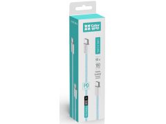 COLORWAY Type-C - Type-C (braided cotton) (PD Fast Charging 60W) 3.0А 1м синій | Фото 1