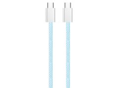 COLORWAY Type-C - Type-C (braided cotton) (PD Fast Charging 60W) 3.0А 1м синій | Фото 2