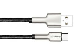 COLORWAY Type-C (head metal) 2.4А 1м чорний | Фото 2