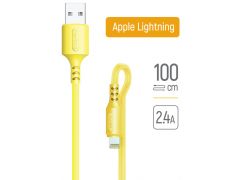 COLORWAY USB - Apple Lightning (soft silicone) 2.4а 1м жовтий | Фото 1