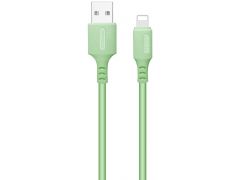 COLORWAY USB - Apple Lightning (soft silicone) 2.4а 1м зелений | Фото 3