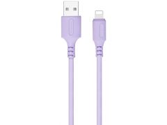 COLORWAY USB - Apple Lightning (soft silicone) 2.4а 1м фіолетовий | Фото 3
