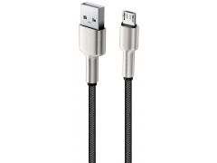 Кабель USB ColorWay USB - MicroUSB (head metal) 2.4а 1м чорний | Фото 2