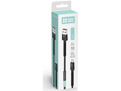 COLORWAY USB - Type-C (nylon - long head) 2.4А 1м чорний | Фото 1