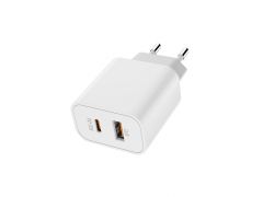 Мережевий зарядний пристрій ColorWay Power Delivery Port PPS USB (Type-C PD + USB QC3.0) (30W) біле | Фото 2