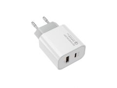 Мережевий зарядний пристрій ColorWay Power Delivery Port PPS USB (Type-C PD + USB QC3.0) (30W) біле | Фото 3