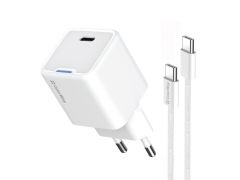 COLORWAY GaN Mini 25W PD Port PPS USB-C біле cable Type-C | Фото 2