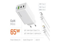 COLORWAY GaN Mini 65W PD Port PPS USB (USB-2C1A) cable Type-C&Lightning | Фото 1