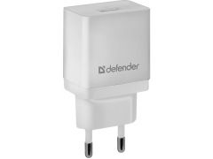 Мережевий зарядний пристрій Defender EPA-10 біла, 1хUSB, 5V / 2.1А | Фото 1