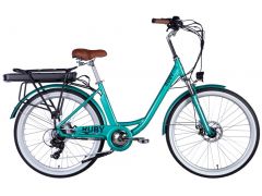 Dorozhnik 26" AL eRUBY DD FR рама-17"500Вт бірюзовий YS 2260 2025(ELB-D-26-241)з електропривод | Фото 1