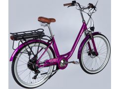 Электровелосипед Dorozhnik 26" AL eRUBY DD FR рама-17"500Вт пурпурний YS 7809 2025(ELB-D-26-260)з електроприв | Фото 3