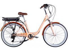 Dorozhnik 26" ST eLUX Vbr FR рама-17"500Вт пудровий PANTONE 162 C 2025(ELB-D-26-257)з електропр