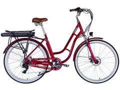 Dorozhnik 28" AL eCORAL DD FR рама-19"500Вт рубіновий YS 7496 2025(ELB-D-28-079)з електропривод