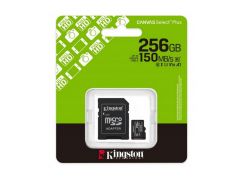 KINGSTON microSDXC (UHS-1)Canvas Select Plus Gen3 256Gb class 10 А1 (R-150MB/s)(adapter SD) | Фото 1