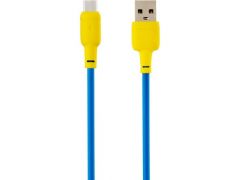 GELIUS Full Silicon GP-UCN001C Type-C Yellow/Blue (1.2m) (18W) | Фото 1
