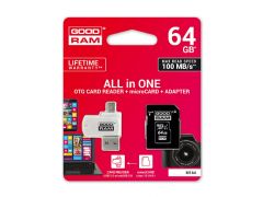 GOODRAM microSDHC 64GB UHS-I Class 10 + SD-adapter + OTG Card reader (M1A4-0640R12) | Фото 2