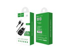 Мережевий зарядний пристрій Hoco C12 Black + USB Cable iPhone 6 | Фото 3