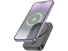 HOCO J117A Esteem 10000mAh PD20W з бездротовою зарядкою 15W (MagSafe 7.5W) (Чорний) | Фото 2