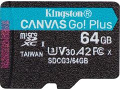 Карта пам'яті microSD KINGSTON 64GB microSDXC C10 UHS-I U3 A2 (SDCG3/64GBSP) | Фото 3