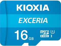 KIOXIA microSDHC 16GB UHS-I Class 10 Exceria R100MB/s (LMEX1L016GG2) + SD-адаптер | Фото 1