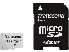 TRANSCEND microSDXC 300S 64GB UHS-I U1 + ad (TS64GUSD300S-A) | Фото 1