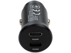 Vinga 40W PD 2xUSB-C (20W+20W) Car Charger (VCPCCCC40) | Фото 3
