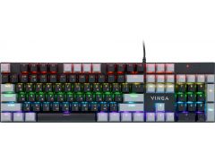 Vinga KBGM-090 LED Blue Switch USB Grey/Black | Фото 1