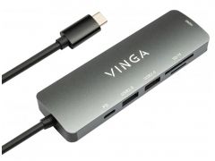 VINGA USB Type-C 3.1 to HDMI+USB3.0+USB 2.0+SD/microSD+PD 6in1 (VHC6) 1 x USB Type C, 1 | Фото 1