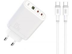 XO CE04 45W/1 USB + 2 USB-C 65W White