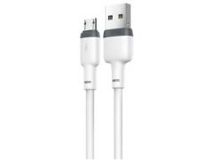 Кабель USB XO microUSB NB208 Liquid Silicone 2.1A/1m Black | Фото 2