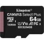 KINGSTON microSDXC 64Gb Canvas Select+ A1 (R100/W10)