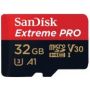 SANDISK microSDHC 32GB V30 A1 UHS-I U3 R100/W90MB/s 4K Extreme Pro + SD (SDSQXCG-032G-GN6MA)