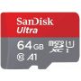 SANDISK microSDXC 64GB C10 UHS-I R100MB/s Ultra + SD