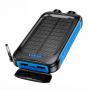 HOCO DB51 Sunpower 8000mAh 5V2A (USB1/2, Type-C) з ліхтарем+сонячна панель(5V0.5A) (Чорний