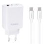 Gelius Stratus GP-HC068 45W (1Type-C+1USB-A) + кабель Gelius iCable GP-UCN010 Type-C to Type