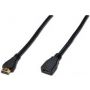DIGITUS HDMI High speed + Ethernet (AM/AF) 3.0m Black