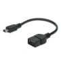 DIGITUS USB 2.0 (AF/miniB) OTG 0.2m Black