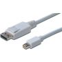 DIGITUS miniDisplayPort to DisplayPort (AM/AM) 1.0m White