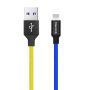 COLORWAY Apple Lightning (national) 2.4А 1м (синьо-жовтий)