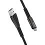 COLORWAY microUSB (zinc alloy + led) 2.4А 1м чорний