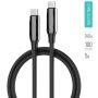 COLORWAY Type-C - Type-C (PVC+Aluminum Alloy) (PD Fast Charging 240W) 5А 1м чорний
