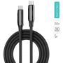 COLORWAY Type-C - Type-C (PVC+Aluminum Alloy) (PD Fast Charging 240W) 5А 2м чорний