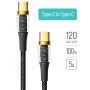COLORWAY Type-C (transparent head) (PD Fast Charging 100W) 5А 1.2м черный