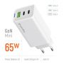COLORWAY GaN Mini 65W PD Port PPS USB (USB-2C1A) біле