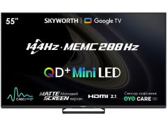 Телевізор Skyworth MiniLED 55X87PRO QLED+ Saunbar 144Hz GameTV