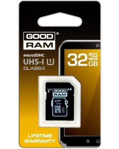 GOODRAM microSDHC 32GB (Class 10) UHS I + Adapter