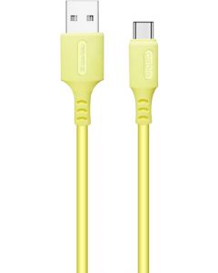 Кабель USB ColorWay CW-CBUC043-YUSB Type-C (soft silicone) 2.4а 1м жовтий