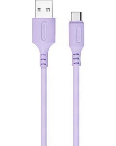 Кабель USB ColorWay CW-CBUC044-PU Type-C (soft silicone) 2.4А 1м фіолетивий