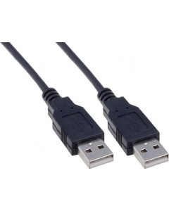 Кабель DIGITUS USB 2.0 AM/AM 1.0m, black (AK-300100-010-S)